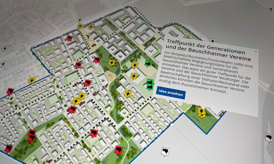 Hier können Bürger ihre Meinung online teilen. Crowdmapping, Screenshot