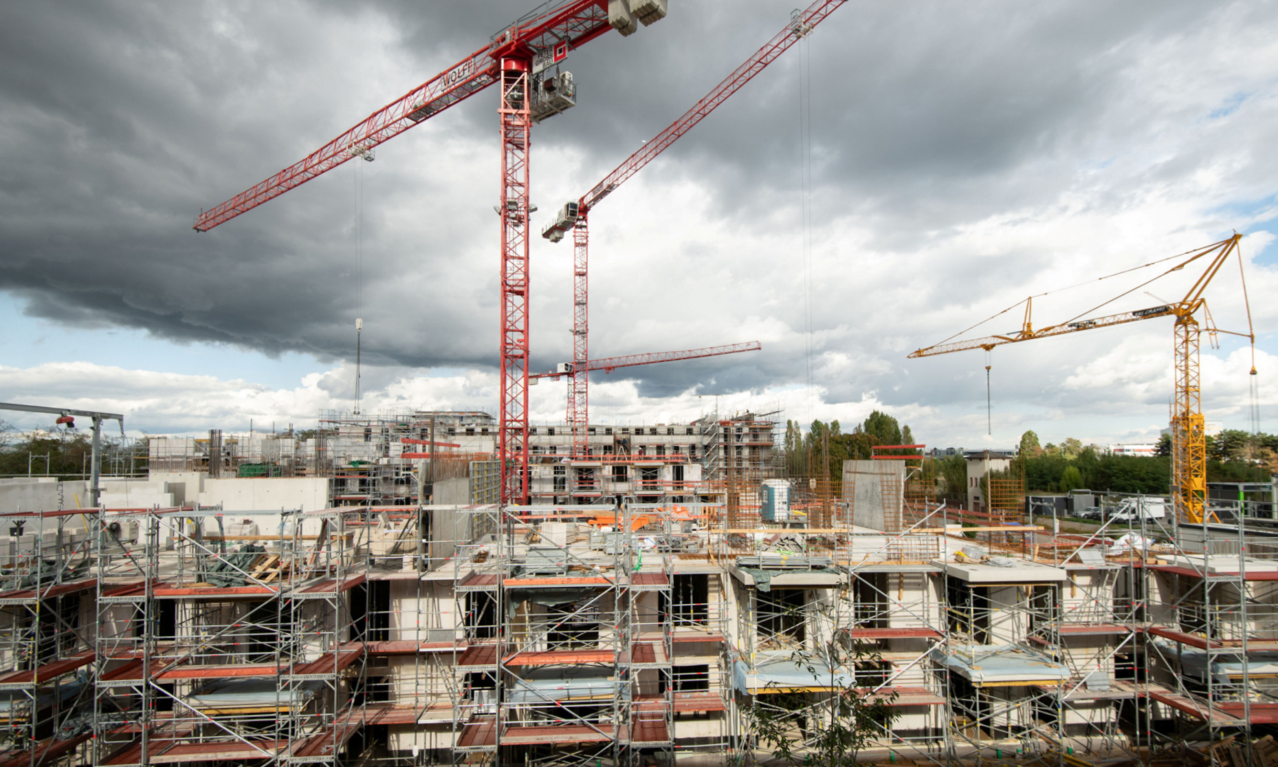 Mainhöhe Kelsterbach Baustelle auf der Mainhöhe in Kelsterbach